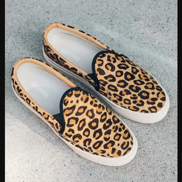 Soludos Leopard Bondi Platform Sneaker Flats 10 41 - Picture 7 of 10